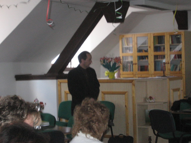 Kép az egyik előadóról