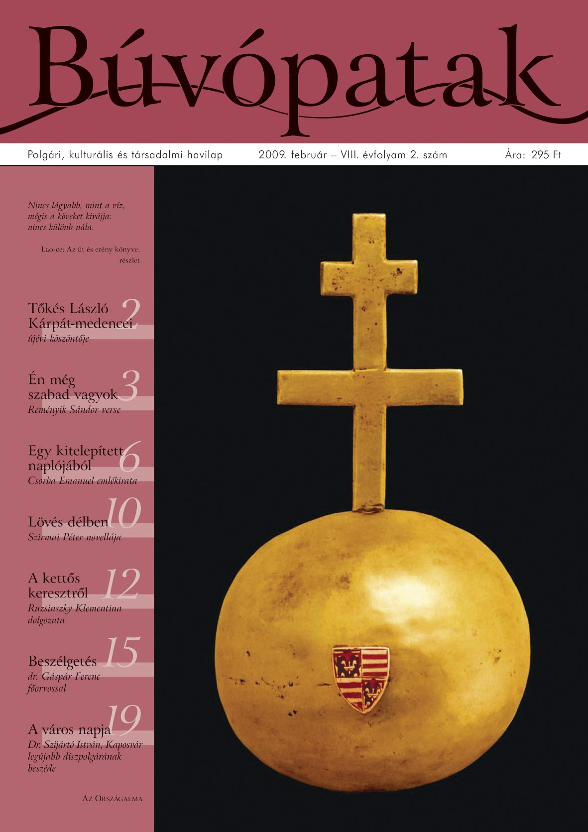 A Búvópatak februári számának tartalmából