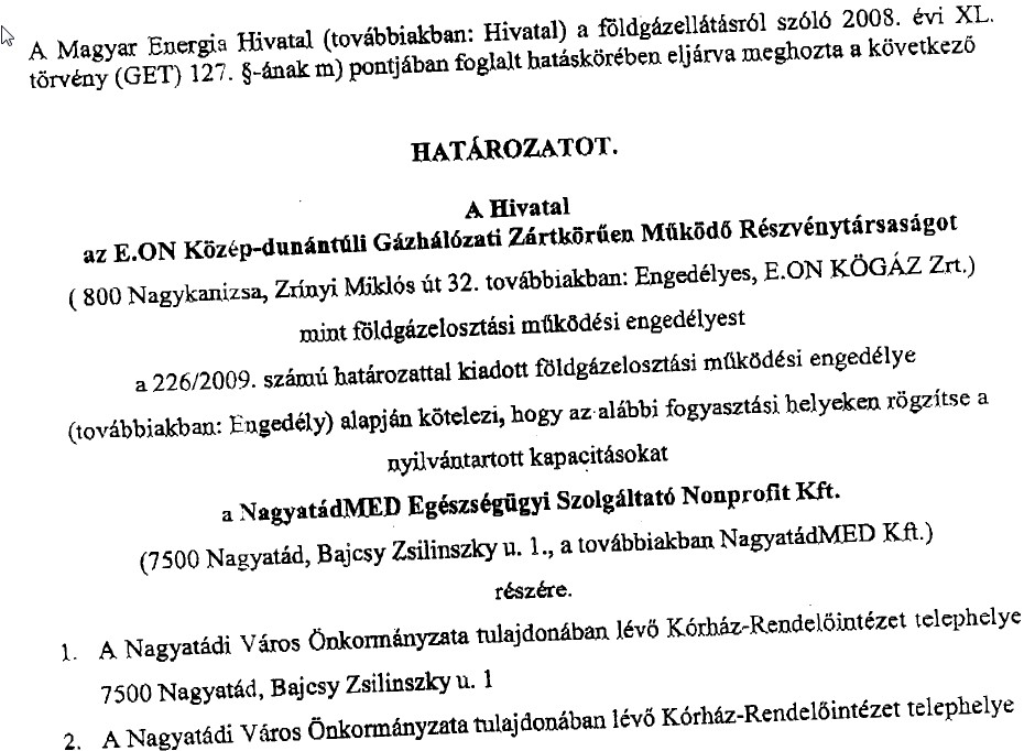 Az Energiahivatal döntött