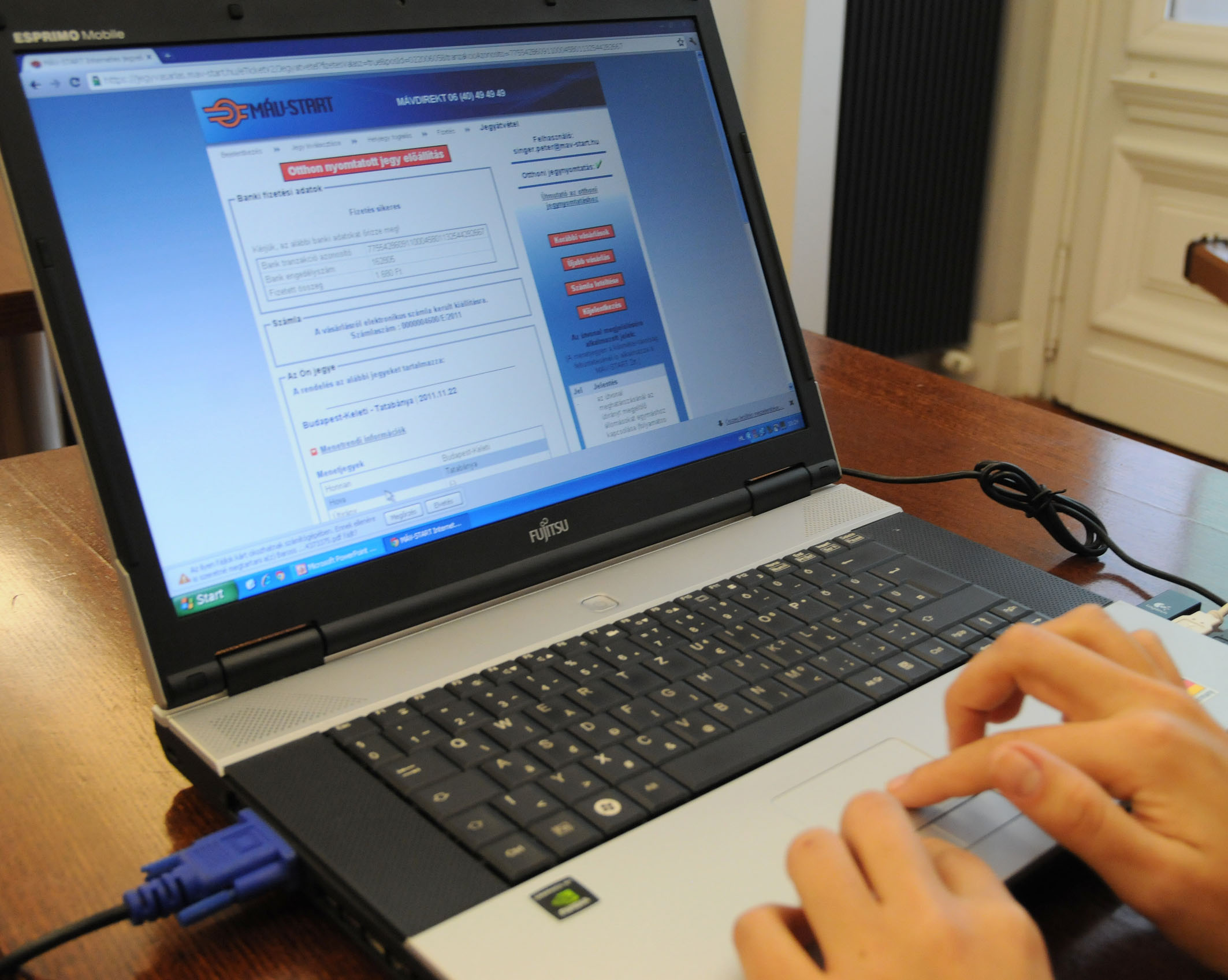 Nyomtasson vonatjegyet otthonában!