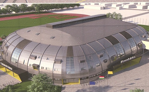 Lerakták a 6 milliárdból megépülő új kaposvári sportcsarnok alapkövét